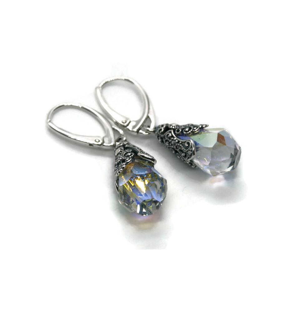 Kolczyki srebrne z kryształami swarovskiego KW1138-26