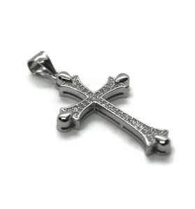 Krzyżyk srebrny z cyrkoniami KR230-96