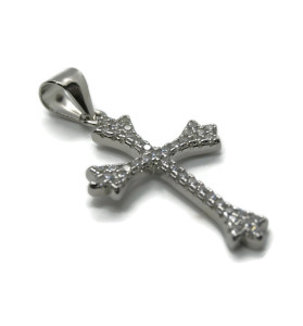 Krzyżyk srebrny z cyrkoniami KR236-96