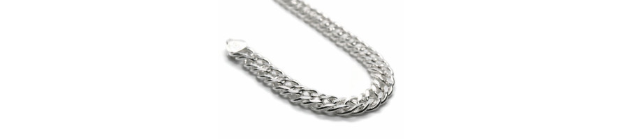 Double Crub Sterling Silver Chain